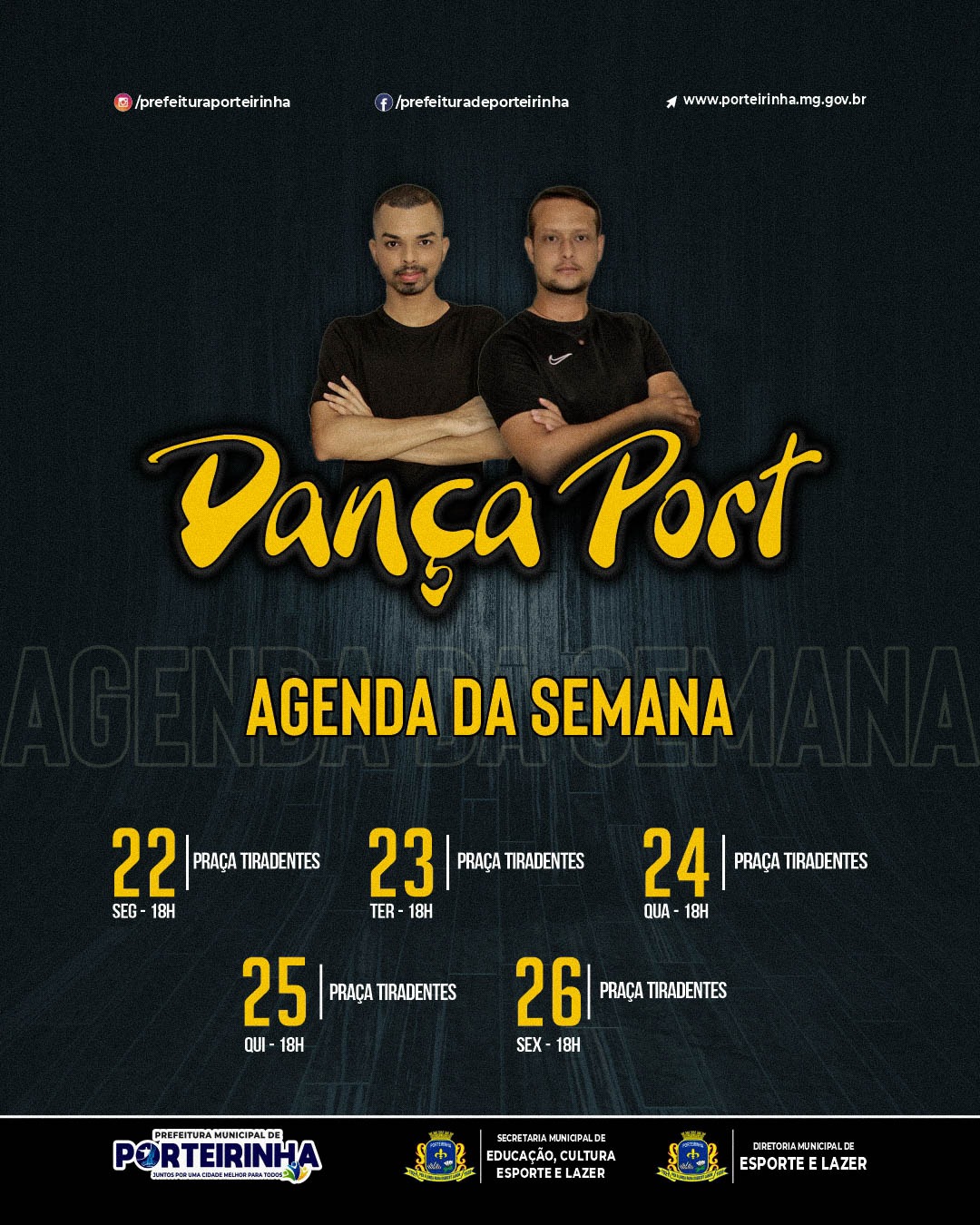 DANÇA PORT ACONTECE NA PRAÇA TIRADENTES